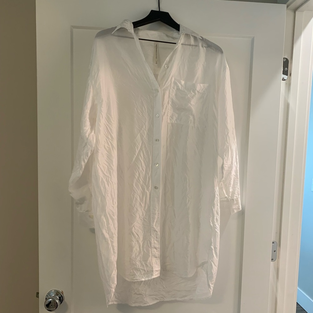 Aritzia shirt dress 100% silk